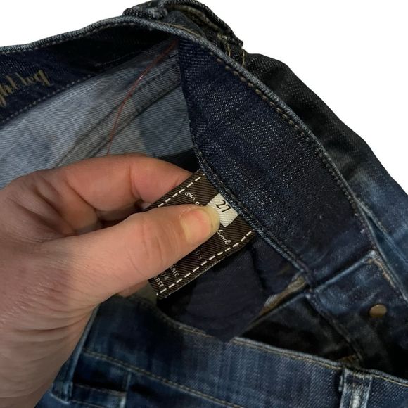 7 For All Mankind Low Rise Straight Leg Jeans Size 27 - Picture 3 of 4